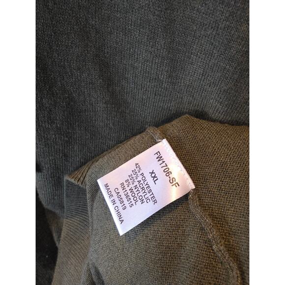 Stitches + Stripes Hooded Sweater XXL Womens Plus Size Green See Through Sleeves - Picture 4 of 5